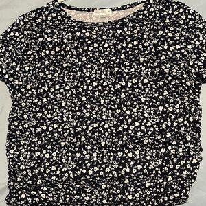 Orange Kiss Navy Blur Crop Top Size L